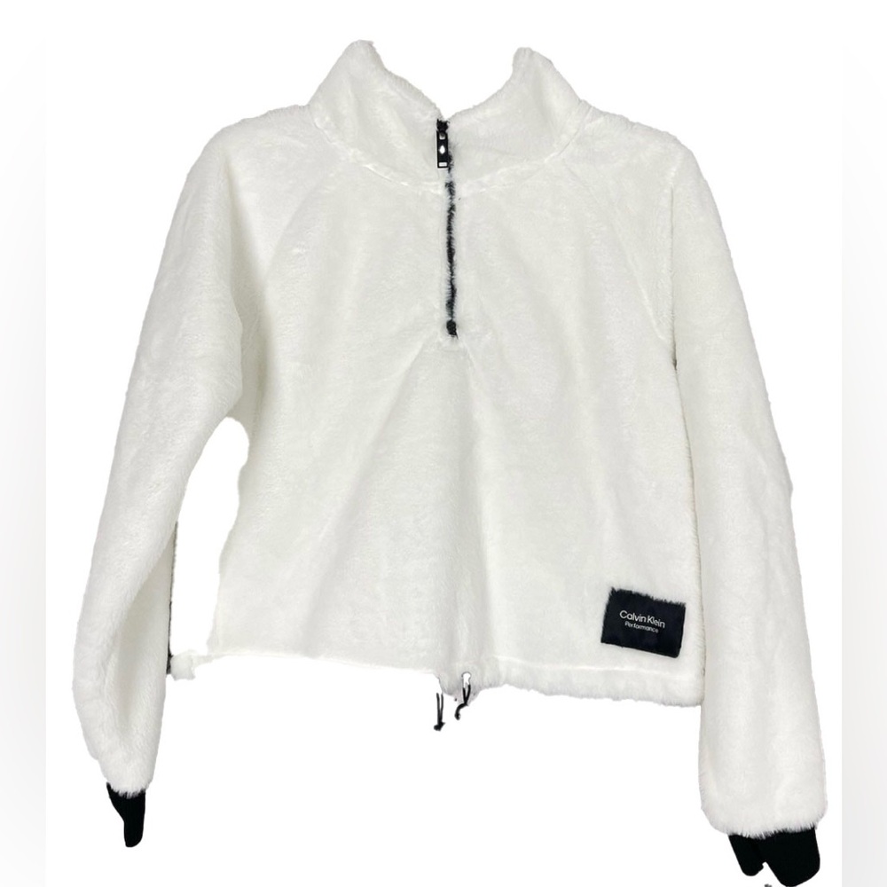 Calvin Klein Performance Fleece Cropped Half-Zip Pullover